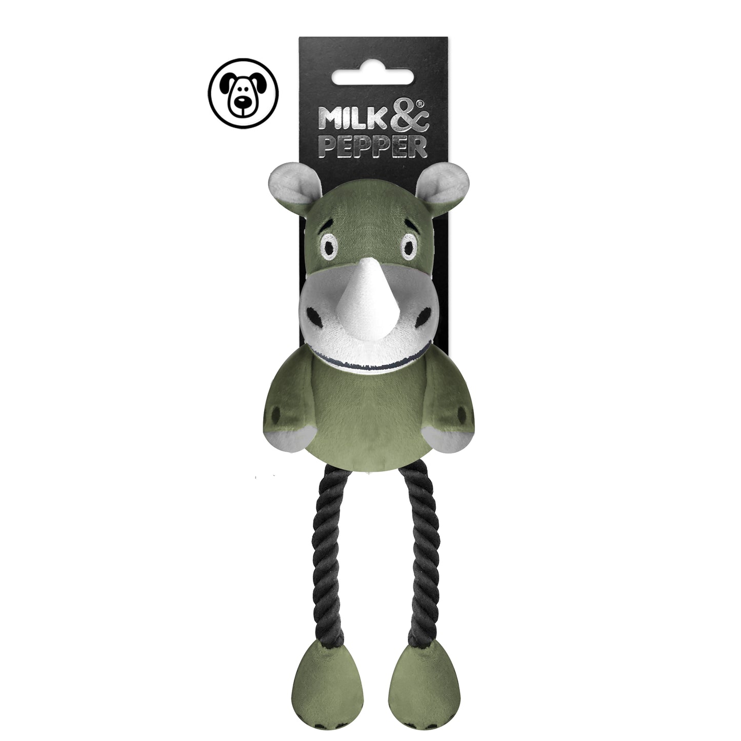 Peluche SEKOU Rhino pour chien – Milk & Pepper