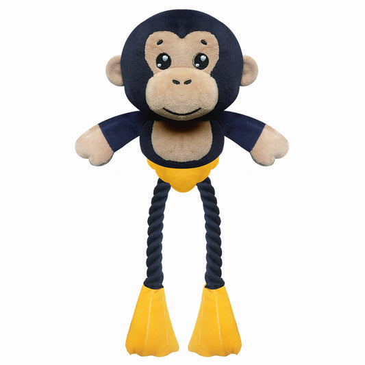 Peluche AZEL Chimpanzé avec cordes pour chien – Milk & Pepper