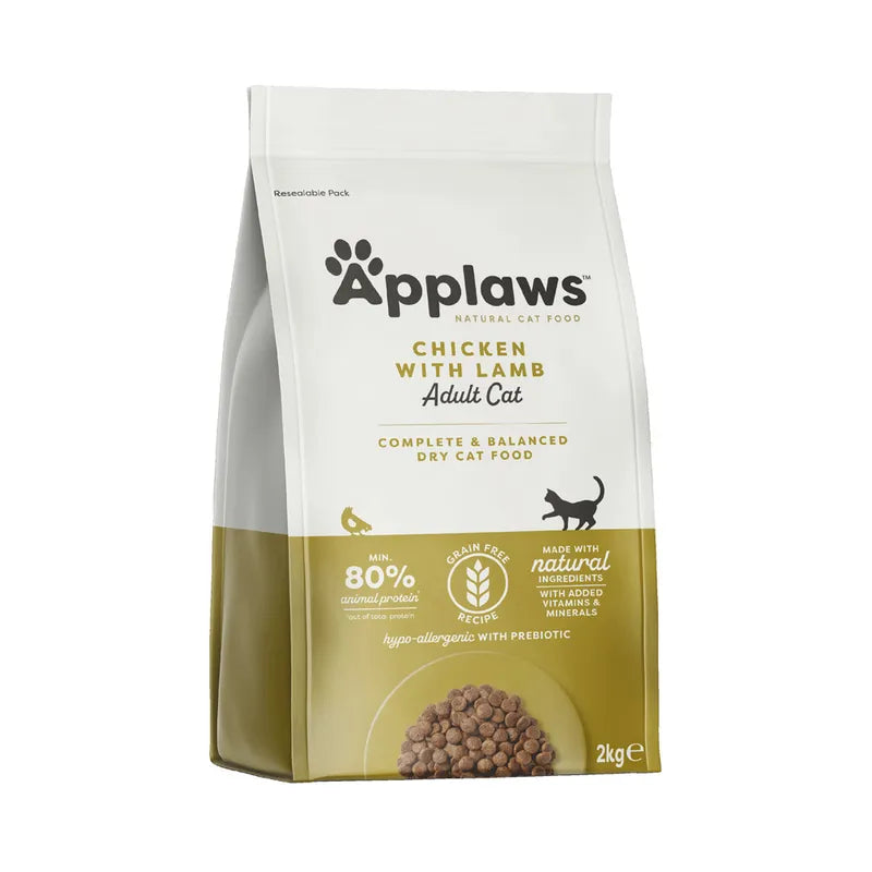 Croquettes Chat Adulte Poulet & Agneau 2 kg – Applaws
