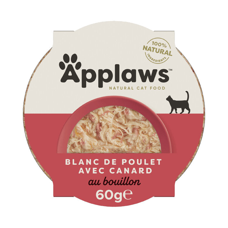 Filet de Poulet & Canard en miettes pour chat 85 g – Applaws