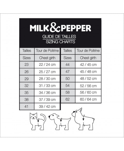 Harnais Crop Kofi Milk & Pepper – Harnais confortable et tendance pour chien