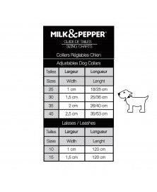 Laisse Plate Oroko Milk & Pepper – Élégance et confort pour vos promenades