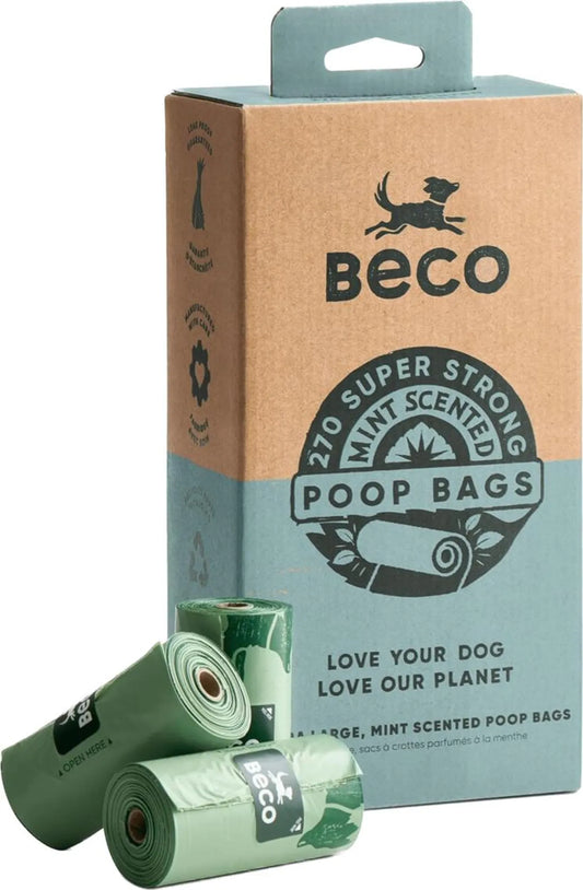 Poches à crottes x18 rouleaux parfum menthe – Beco