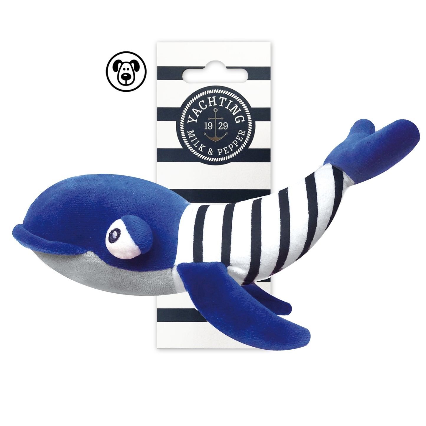 Peluche ROZEN la Baleine pour chien – Milk & Pepper