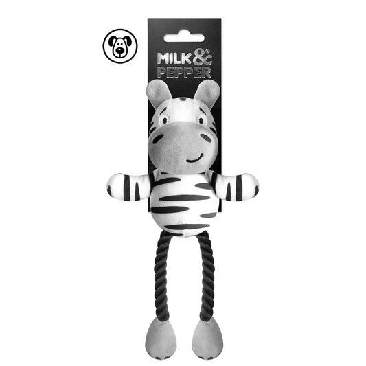 Peluche KAMILI Zèbre pour chien – Milk & Pepper