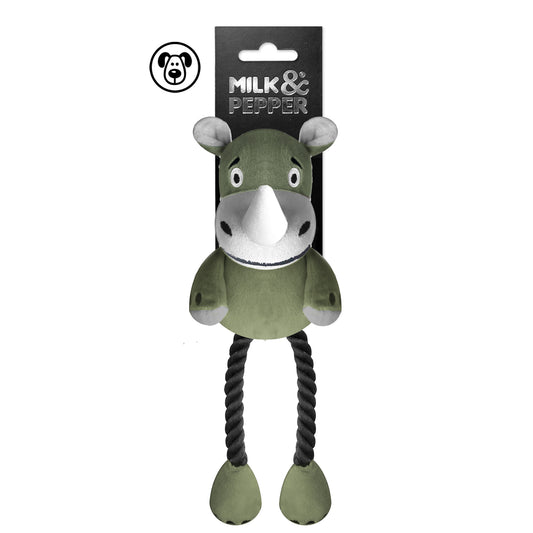Peluche SEKOU Rhino pour chien – Milk & Pepper