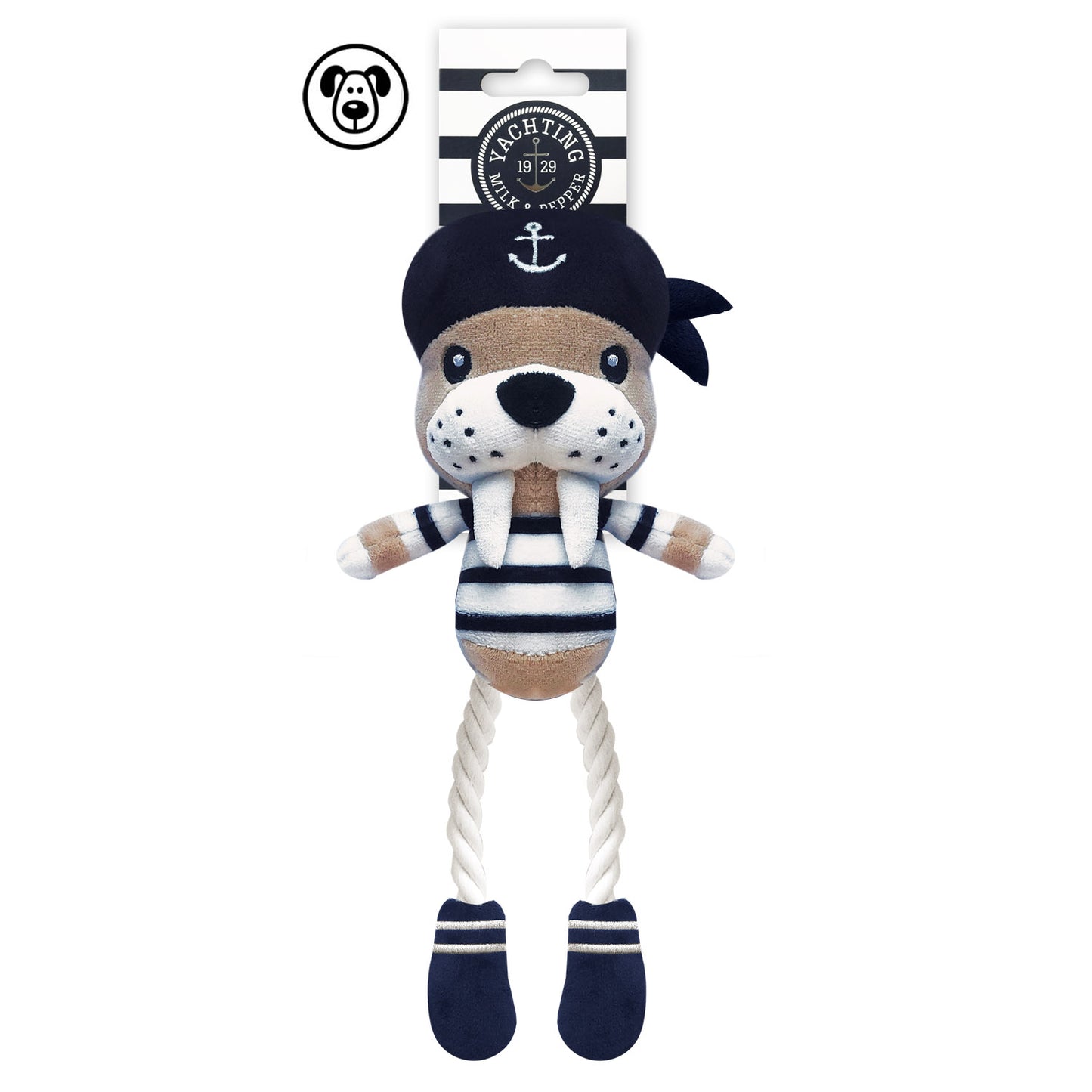 Peluche EVAN Morse pattes en corde pour chien – Milk & Pepper