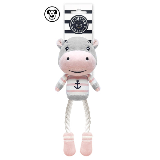 Peluche ENORA Hippo pattes en corde pour chien – Milk & Pepper