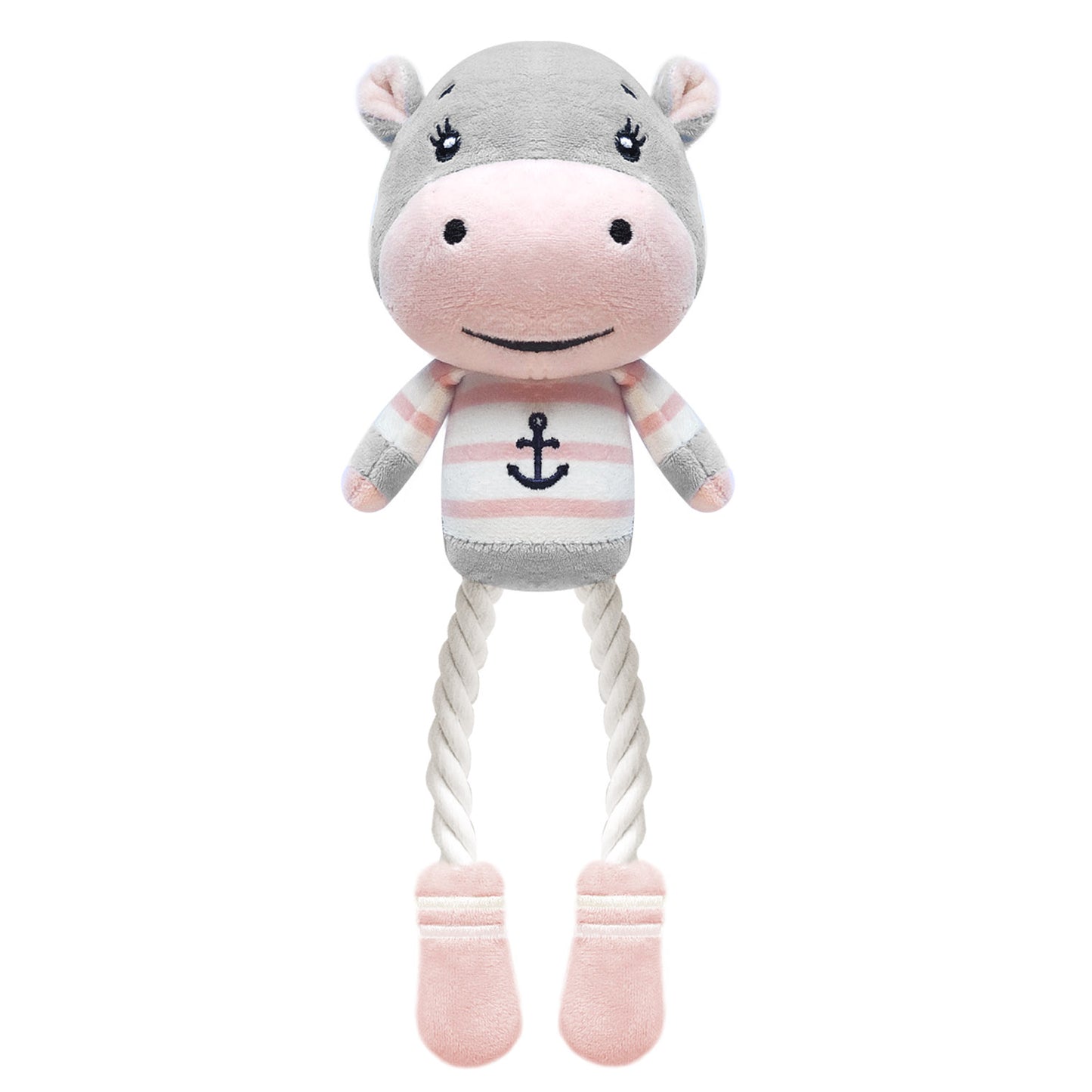 Peluche ENORA Hippo pattes en corde pour chien – Milk & Pepper