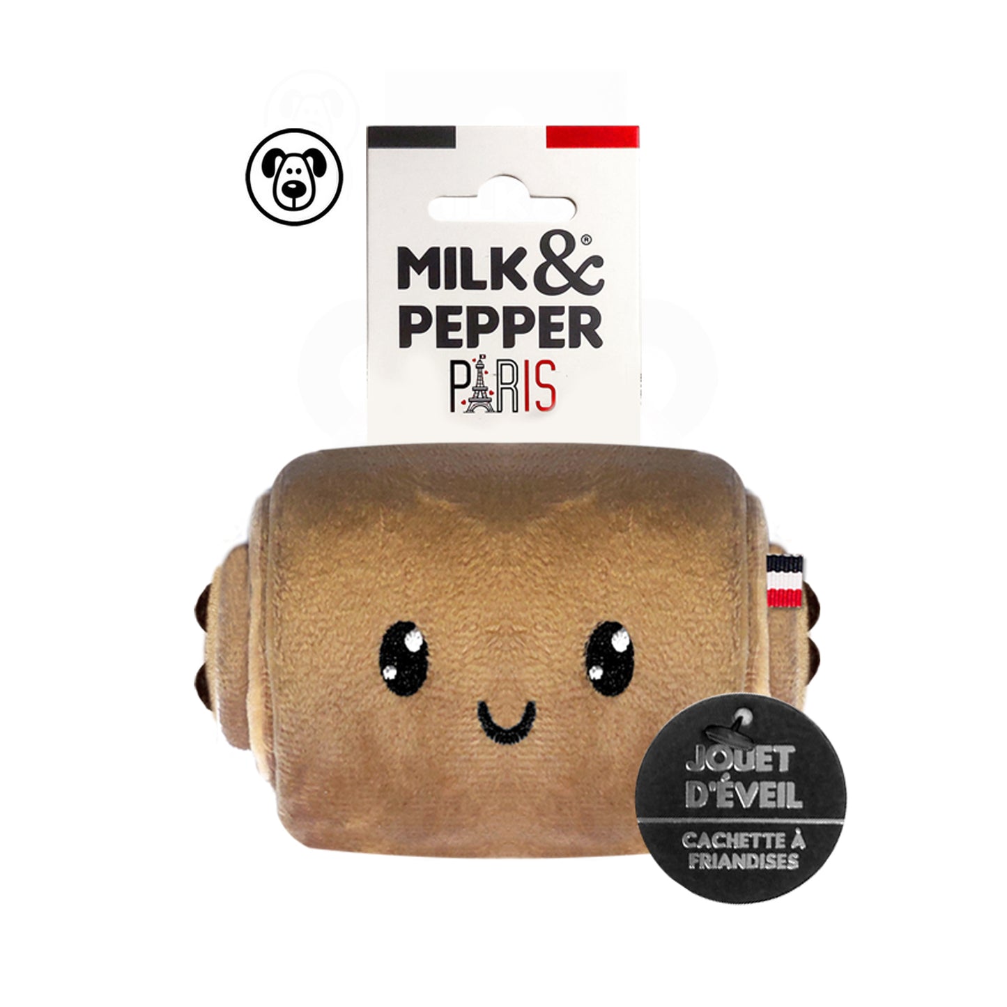Peluche de fouille MARCEAU Pain au Chocolat pour chien – Milk & Pepper