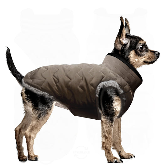 Manteau LEOPOLD imperméable et réversible pour chien – Milk & Pepper