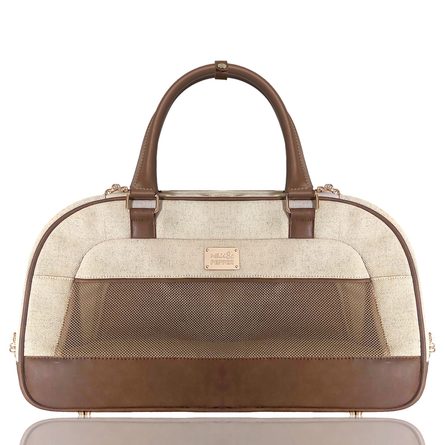 Sac de transport BORNEO en lin pour chien – Milk & Pepper