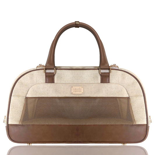 Sac de transport BORNEO en lin pour chien – Milk & Pepper