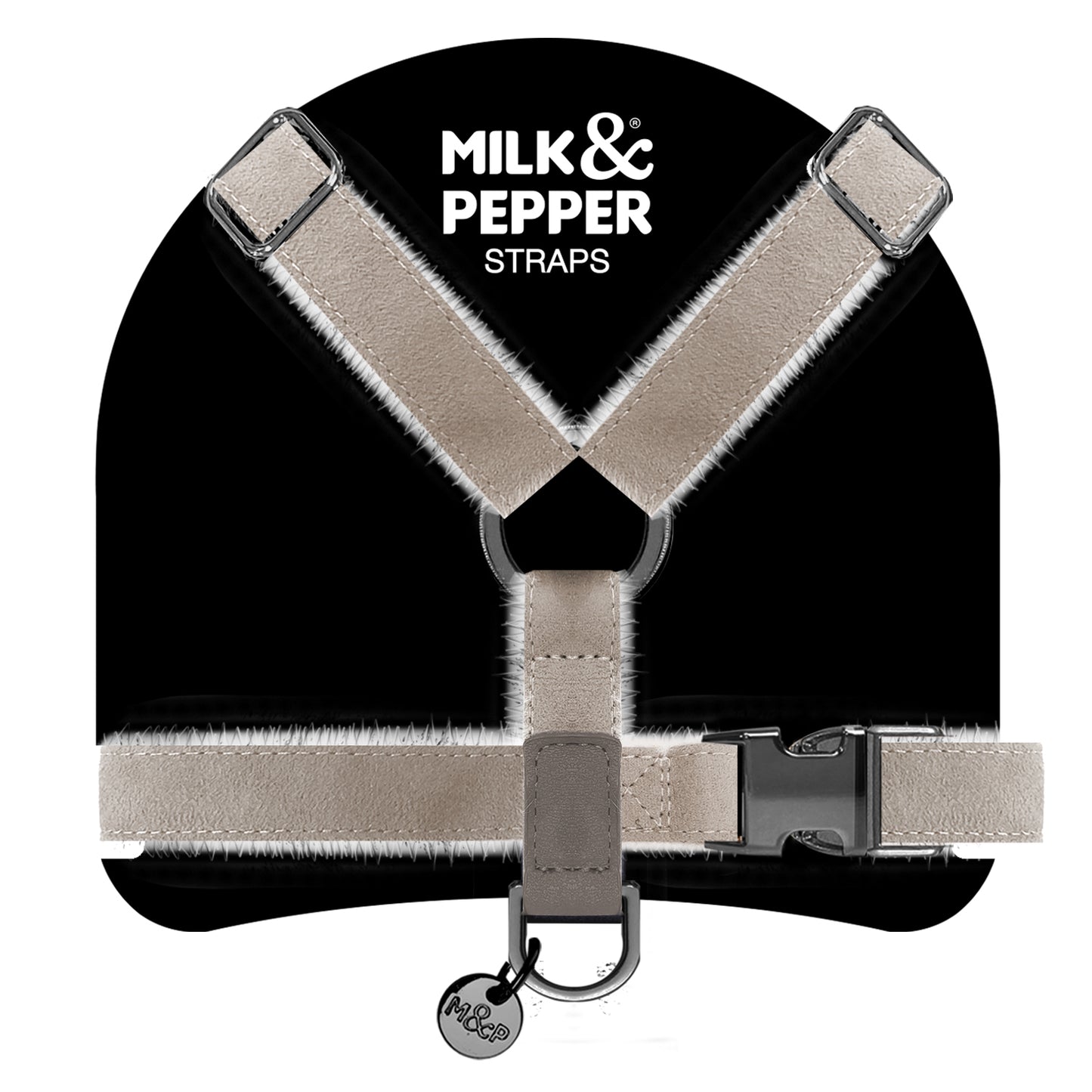 Harnais en Y VALDEMAR avec fourrure pour chien – Milk & Pepper