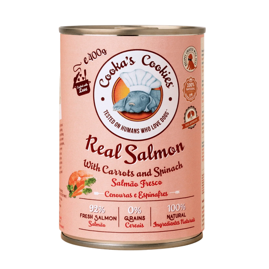 Pâtée au Saumon, Carottes & Épinards Cooka's Cookies – 100 % Naturelle & Sans Céréales pour Chien