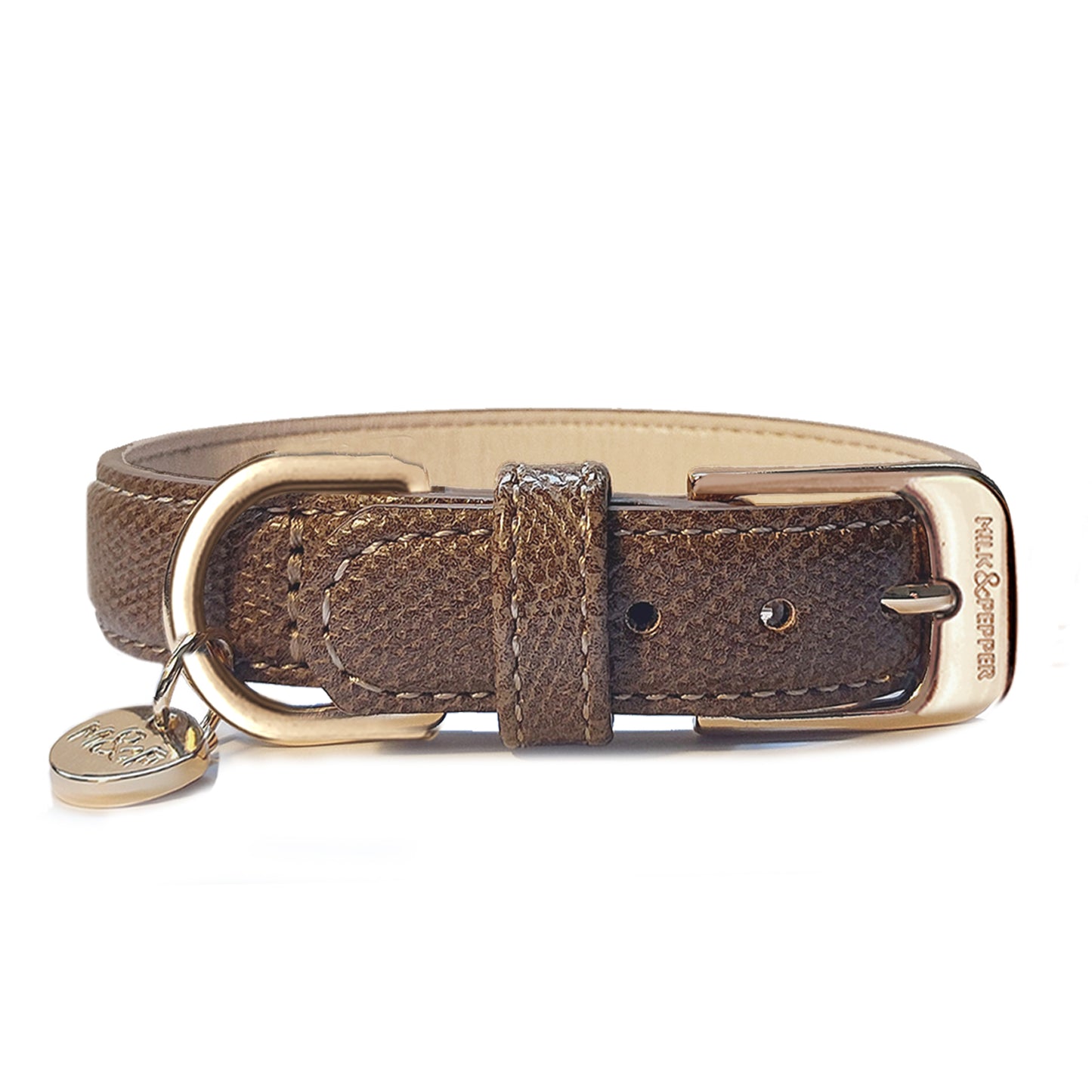 Collier cuir POGONA pour chien – Milk & Pepper
