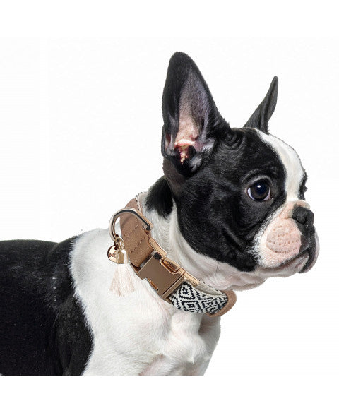 Collier Réglable Oroko Milk & Pepper – Élégance et confort pour chien