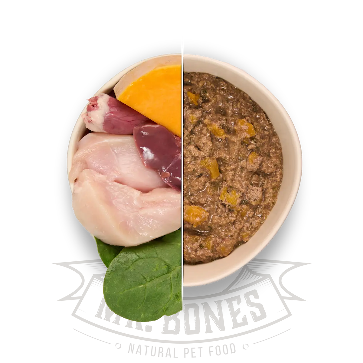 Repas Cuisiné au Poulet & Légumes pour Chien – Aliment Complet Sans Céréales