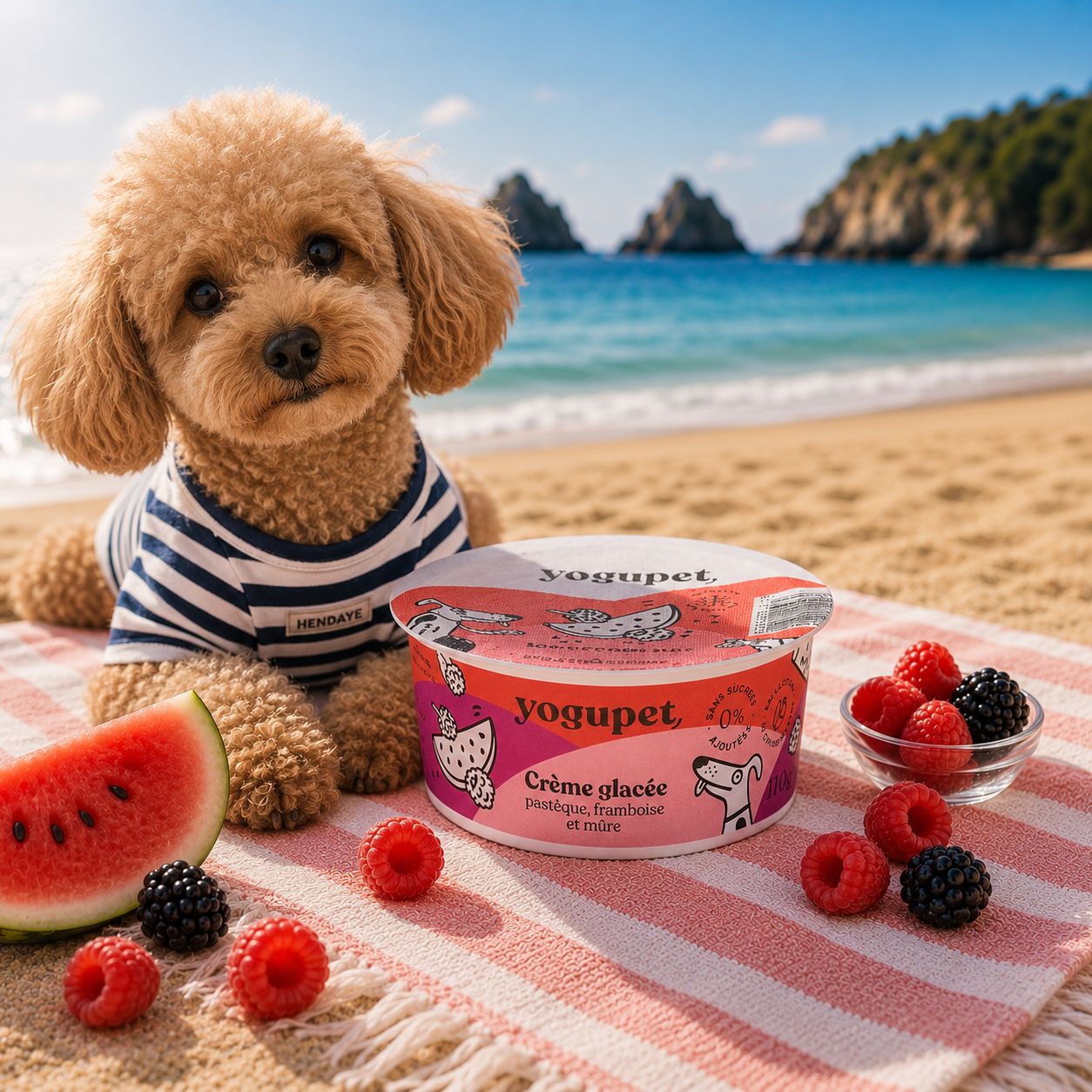 Crème Glacée Fruits Rouges Yogupet – Pastèque, Mûre & Framboise pour chien
