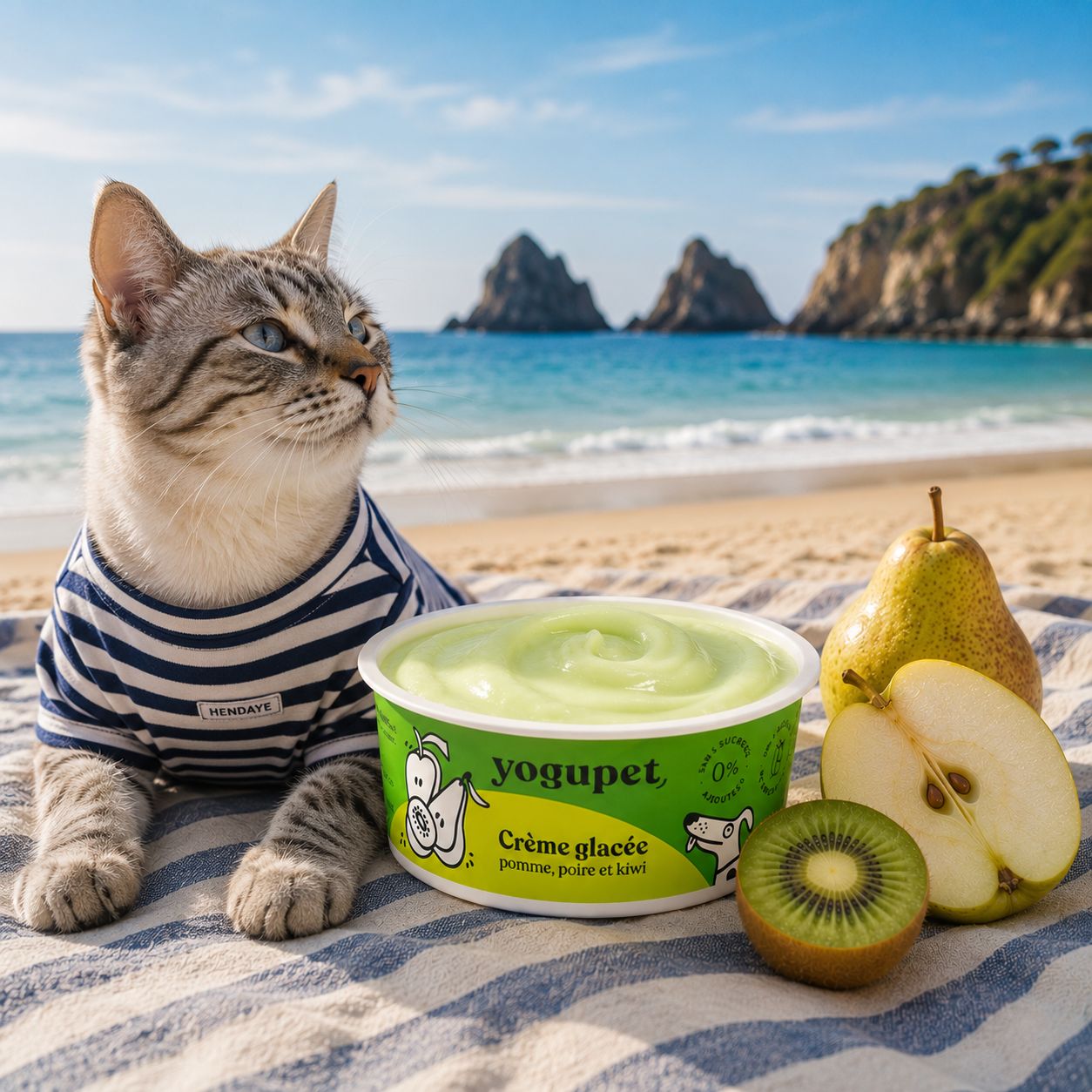Crème Glacée Fruits Verts Yogupet – Pomme, Poire & Kiwi pour chien