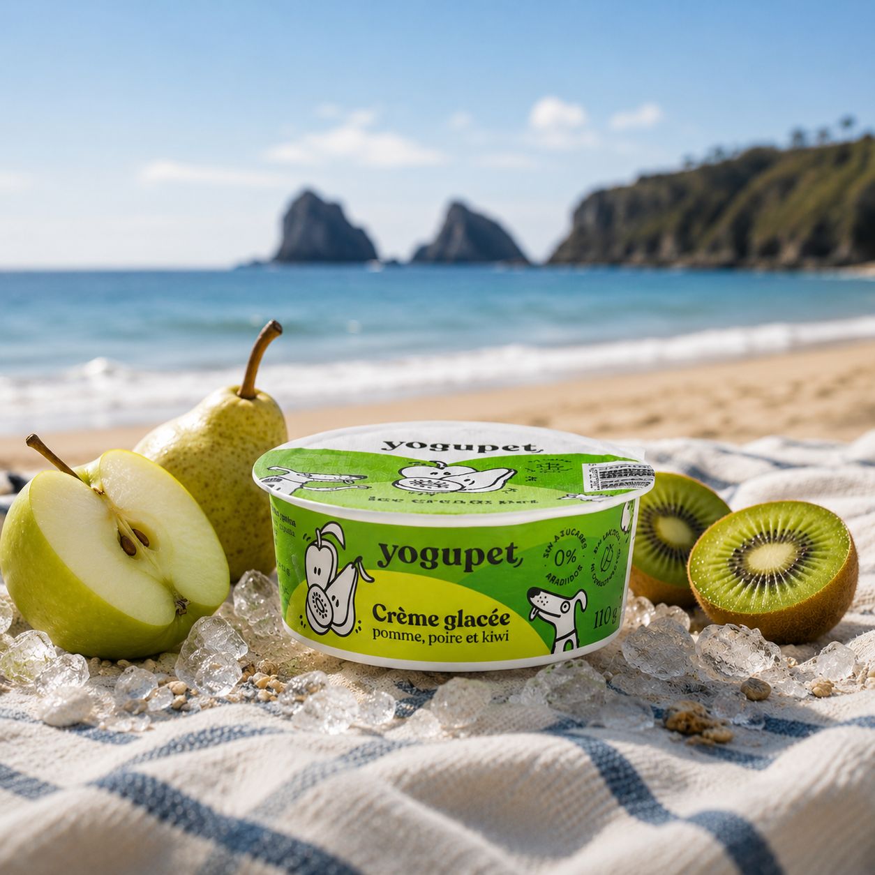 Crème Glacée Fruits Verts Yogupet – Pomme, Poire & Kiwi pour chien