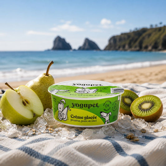 Crème Glacée Fruits Verts Yogupet – Pomme, Poire & Kiwi pour chien