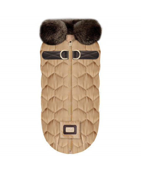 Doudoune Harnais pour chien HENRY Beige/Camel – Milk & Pepper