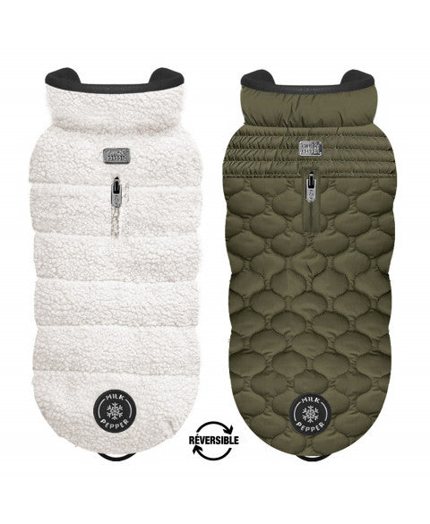Manteau RALP imperméable et réversible pour chien – Milk & Pepper
