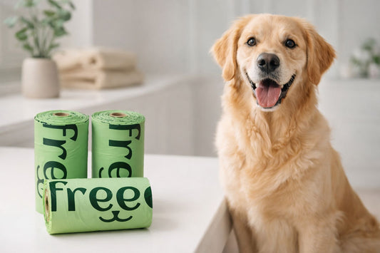 Poches à crottes compostables – rouleau 15 sacs pour chien – Freedog