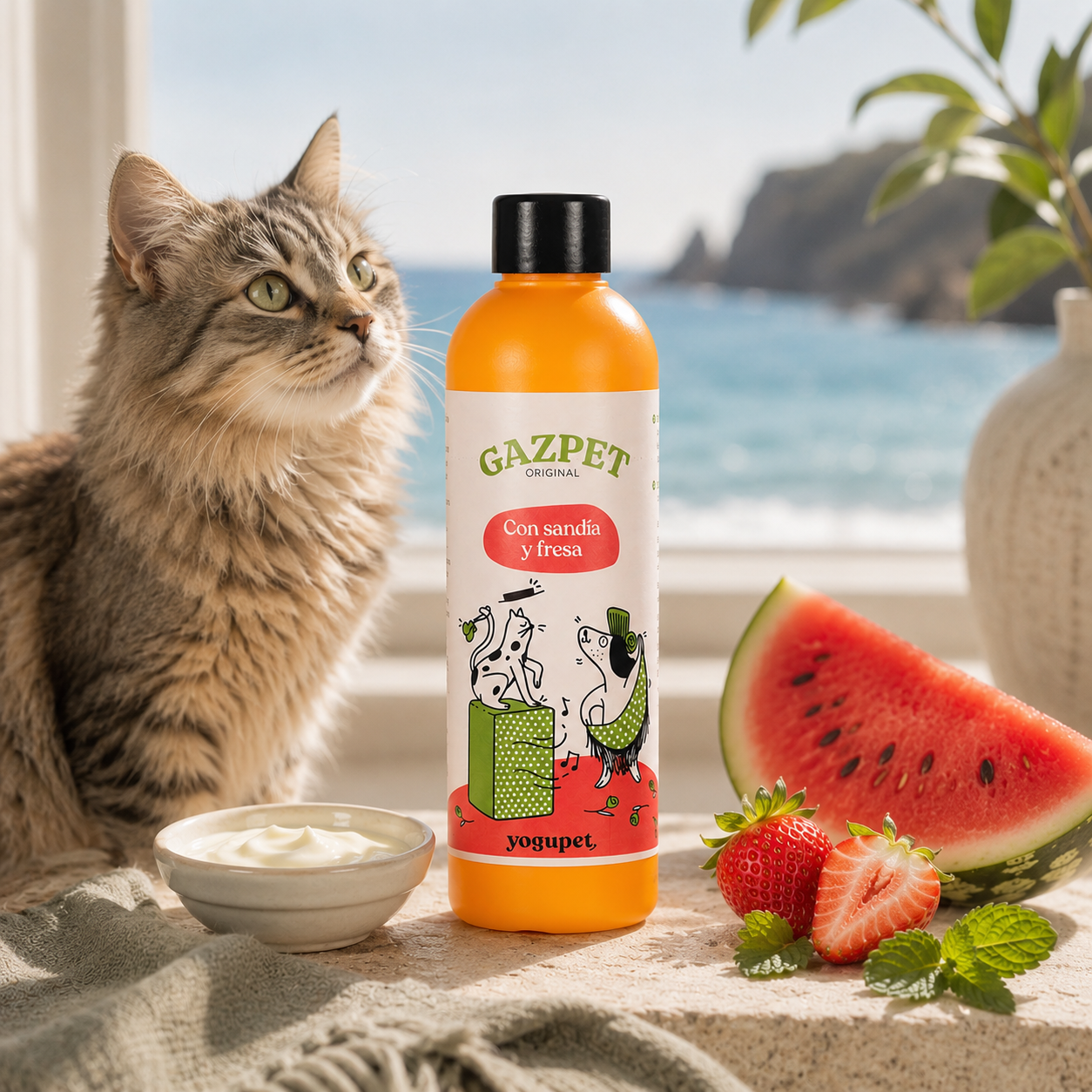 Gazpet Pastèque & Fraise Yogupet – Yaourt à boire sans lactose pour chien