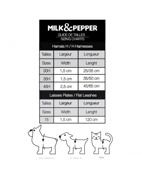 Harnais en Y NAVAL STRAPS pour chien – Milk & Pepper