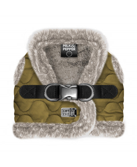 Harnais Veste pour chien MATTEO Vert Olive – Milk & Pepper