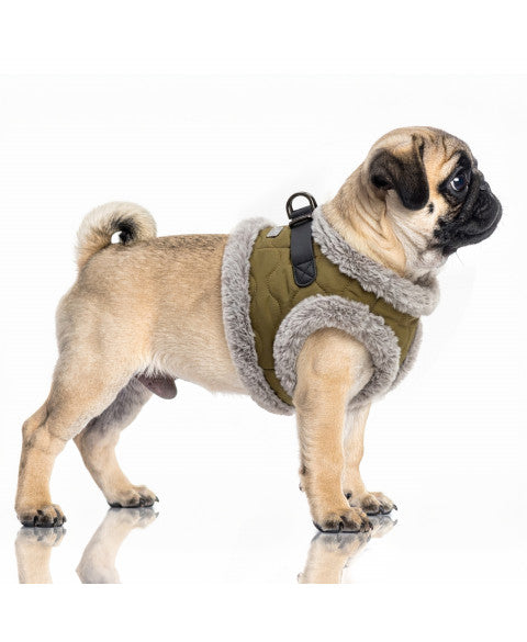 Harnais Veste pour chien MATTEO Vert Olive – Milk & Pepper
