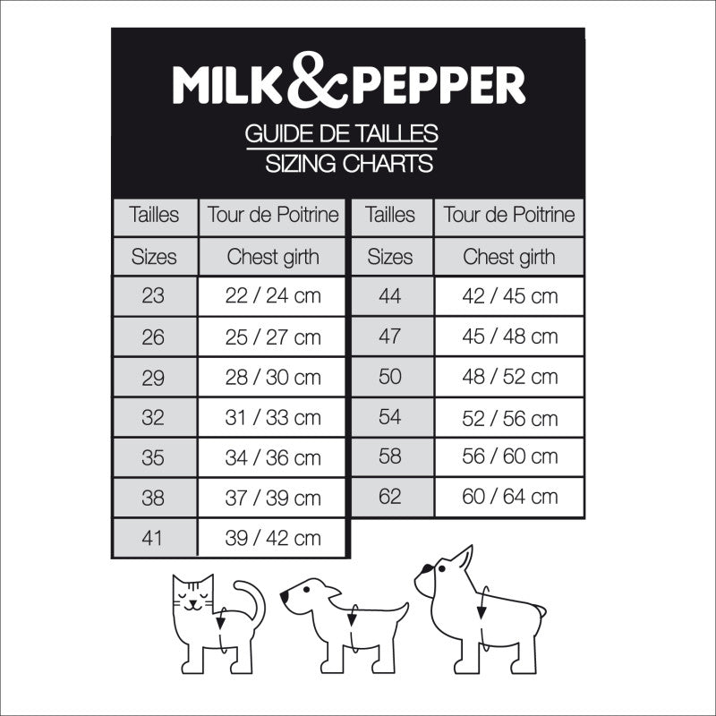 Harnais ASSIA Sling pour chien – Milk & Pepper