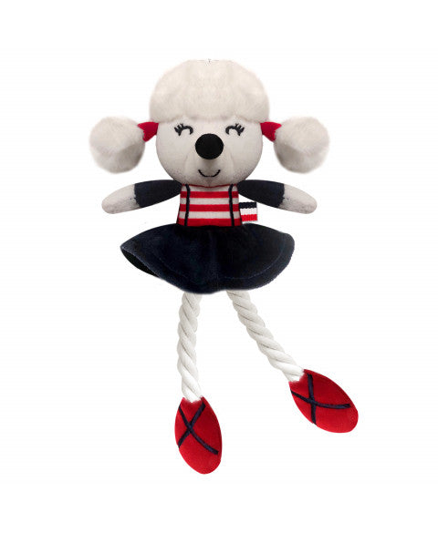 Peluche BLANCHE pattes en corde pour chien – Milk & Pepper