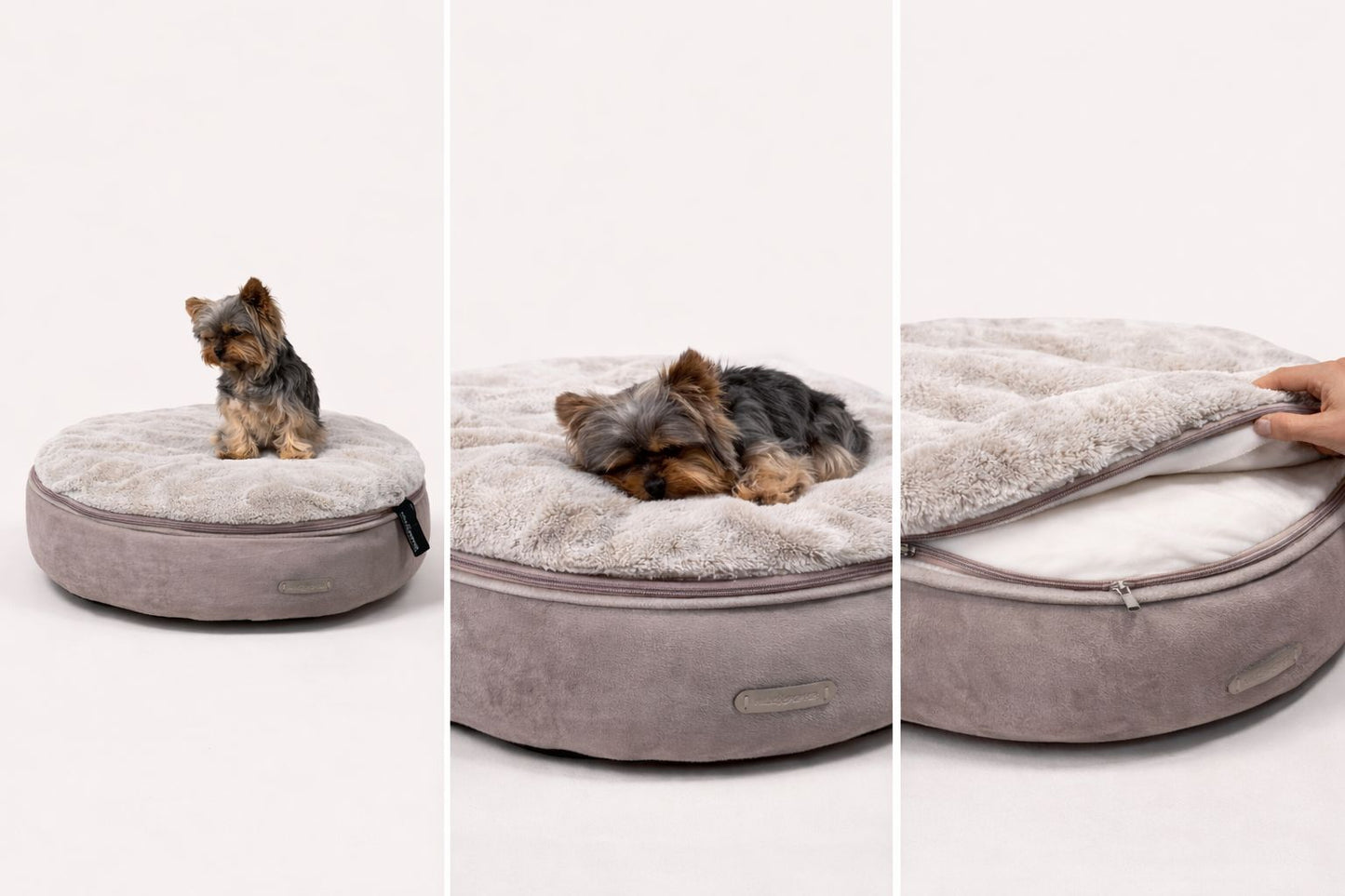 Coussin rond LACOM déhoussable pour chien – Milk & Pepper