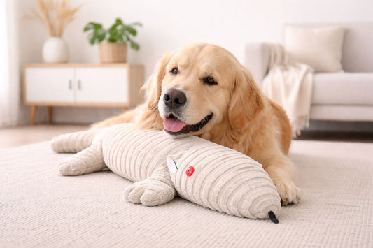 Peluche GECKO XXL en velours côtelé pour chien – Vadigran