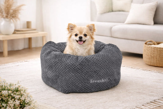Coussin PUFF Gris pour chien – Freedog