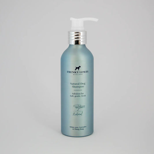 Shampooing naturel pour chien Rose Blanche, Lavande & Ylang-Ylang – FRENKY LEWIS 200 ml