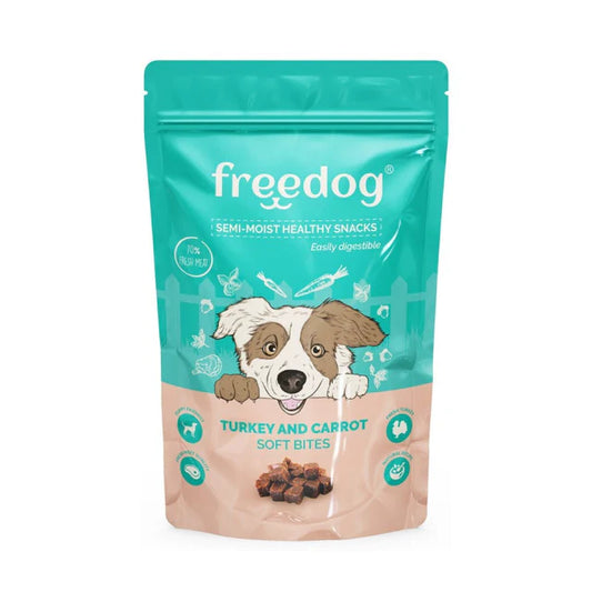 Snack semi-humide Dinde & Carotte pour chien – Freedog