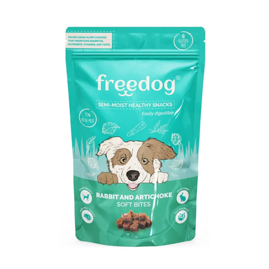 Snack semi-humide Lapin & Artichaut pour chien – Freedog